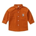 thumbnail image 1 of Edvintorg 2-7 Years Toddler Long Sleeve Shirt Boy Girls Cute Printing Casual Long Sleeve Turndown Collar Button Shirts With Pocket Spring Fall Cotton Kids Clothes, 1 of 4