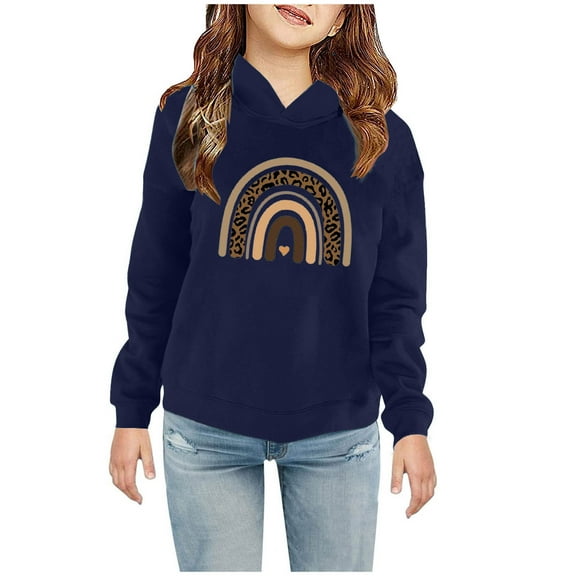 Edvintorg 2-7Years Christmas Kids Sweatshirt Toddler Baby Boy Girl Casual Cute Print Long Sleeve Hooded Sweatshirt Christmas Gift Kids Hoodie