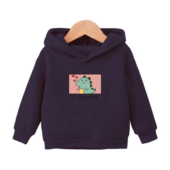 Edvintorg 2-7Years Kids Boy Sweatshirt for Toddler Girls Jacket Cute Print Pullover Hooded Sweatshirts Long Sleeve Fall Shirt Coat Outwear Children's Clothes