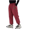 thumbnail image 1 of Edvintorg 3-10 Years Boys Sweatpants Winter Thick Velvet Warm Cotton Casual Elastic Waist Down Pants with Pocket Outdoor Boys Athletic Pants, 1 of 3