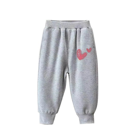 Edvintorg 3-10 Years Kids Sweatpants Cute Printed Elastic Waisted Casual Cotton Thin Sports Pants Trousers Boys Athletic Pants Kids Clothes Girls