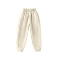 thumbnail image 1 of Edvintorg 3-14 Years Kids Sweatpants Boys Girls Fashion Solid Color Elastic Waist Athletic Pants Winter Warm Casual Joggers Pants Youth Sweatpants with Pocket, 1 of 3