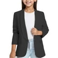 thumbnail image 1 of Edvintorg 3-14Years Girls Blazer Fashion Solid Color Long Sleeve Turndown Collar formal Jackets with Pocket School Outfit Teenage Girls Clothing, 1 of 7