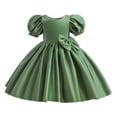 thumbnail image 1 of Edvintorg 4-12Years Princess Dresses for Girls Cute Puff Sleeve Bow Ruffles Birthday Party Gown Long Dress Kids Dresses for Girls, 1 of 7