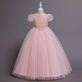 thumbnail image 1 of Edvintorg 4-14 Years Dresses for Kids Girls Puff Sleeve Long Sequin Dress Canonicals Princess Dress Children's Party Dress Vestido Infantil, 1 of 7