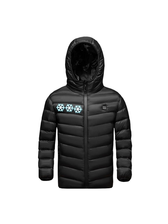 4-15Years Kids Jackets for Boys Usb Intelligent Constant Temperature Heated Windproof Plus Size Coat for Children Winter 3 Heated Jacket Coat