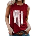 thumbnail image 1 of Edvintorg 4Th Of July Womens Tops And Blouses Clearance Womens Festival Tops Summer Independence Day Printed Sleeveless Casual Blouse Tunic Shirt Tops, 1 of 4