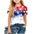 thumbnail image 1 of Edvintorg 4Th Of July Girls Shirts T Shirts Kids Crew Neck Tops Summer Short Sleeve Tees for Girls 3-12 Years, 1 of 6