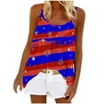 thumbnail image 1 of Edvintorg 4Th Of July Summer Tops for Women Fashion Women's Festival Outfit Round-Neck Sleeveless Vest Camisole Casual Tank Tops, 1 of 5