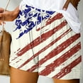 thumbnail image 1 of Edvintorg 4Th Of July shorts womens Women's Summer Independence Day Printed Multi Pocket Lace Up Shorts Pants Casual beach shorts Beige L, 1 of 6