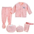 thumbnail image 1 of Edvintorg 5Pcs Baby Girl Clothes Long Sleeve Tops+Hat+Pants+Bib Outfits Set Kawaii Baby Clothes Boy Infantis Costume, 1 of 5