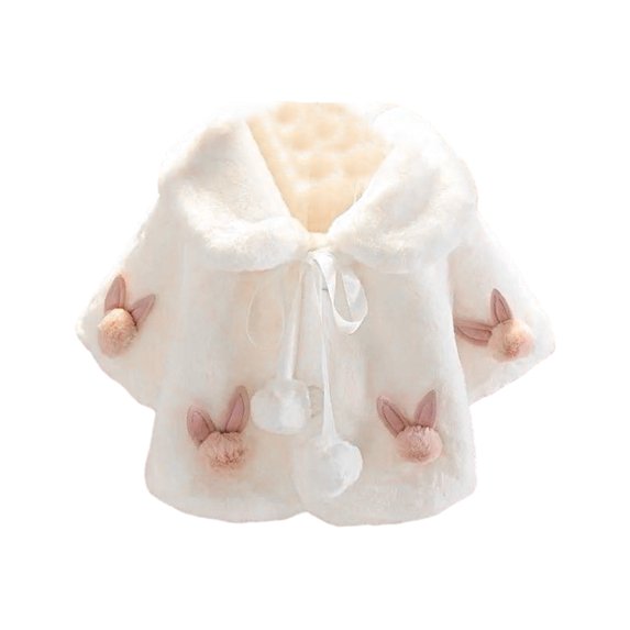 Edvintorg 6M-4Y Toddler Girl Winter Clothes Clearance Cute Fleece Jacket Kids Long Sleeve Turn Down Collar Thick Puffy Coats With Buttons Jackets For Kids Girls