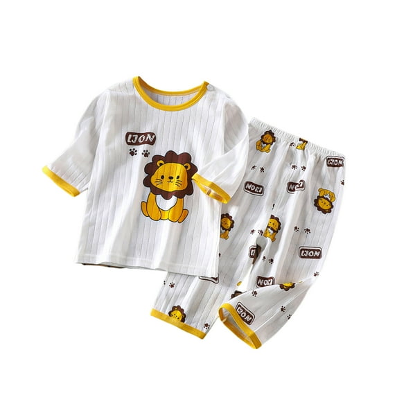 Edvintorg 6Month-12Years Newborn Baby Boys Clothes Set Fall Winter Clearance Kids Clothes Girls Cute Cartoons Printed Long Sleeve T-Shirt and Pants Set Loungewear Children'S Sports Suit