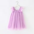 thumbnail image 1 of Edvintorg 6Months-5Years Dress for Kids Girl Toddler Kids Baby Girls Cute Summer Mesh Solid Color Flying Sleeve Suspenders Dress Skirt, 1 of 4
