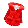 thumbnail image 1 of Edvintorg 7M-4Y Fleece Jacket Kids Girls Winter Coat Solid Hooded Fleece Lined Thick Down Coats Puffy Cotton Jackets with Zipper Children's Outerwear Girl, 1 of 7