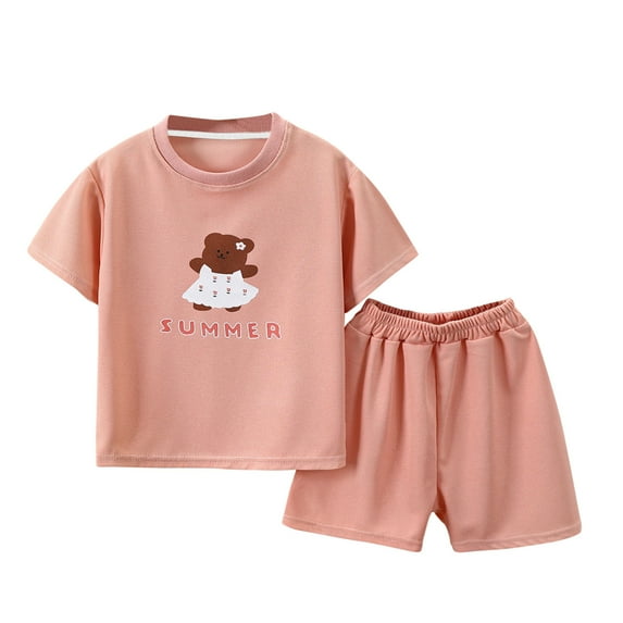 Edvintorg 8Months-7Years Children Clothing 2024 Summer Korean Style Children's Short Sleeved Round Neck Top/Shirt And Shorts Set Fashion Kids Sports Suit