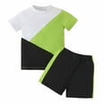 thumbnail image 1 of Edvintorg 9 Months-6 Years Summer Baby Boy Clothing Sets Fashion Children's Color Matching Short Sleeved Top and Shorts 2Pcs Set Kids Sports Sets, 1 of 7