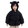 thumbnail image 1 of Edvintorg Baby Coat Winter Cute Solid Color Long Sleeve Pocket Hooded Down Jacket Keep Warm Windproof Padded Clothes 6Months-7Years Children's Outerwear with Zipper, 1 of 6