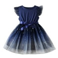thumbnail image 1 of Edvintorg Baby Dresses Girl Summer New Sleeveless Ruffle Lace Dress Round Neck Embroidery Mesh Princess Dress for Girls School 1-6 Years, 1 of 7