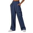 thumbnail image 1 of Edvintorg Baggy Sweatpants for Women Solid Color Casual Loose Wide Leg Pants Elastic Waist Workout Trousers Womens Joggers with Pockets Blue XXL, 1 of 4