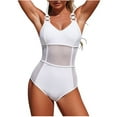 thumbnail image 1 of Edvintorg Bathing Suit for Women Back Cutout Mesh Bathing Suits Tummy Control with Adjustable Spaghetti Straps Women's Swimwear, 1 of 7