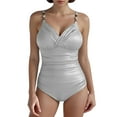 thumbnail image 1 of Edvintorg Bathing Suit for Women Tummy Control One Piece Swimsuit Cutout Back Swimwear Monokini with Adjustable Spaghetti Straps, 1 of 6