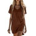 thumbnail image 1 of Edvintorg Beach Dresses for Women Short Sleeve Summer Casual Shirt Dress with Pockets Plus Size Womens Clothing, 1 of 7