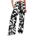 thumbnail image 1 of Edvintorg Boho Pants for Women 2025 Vintage Printing Flowy Palazzo Pants High Waisted Casual Loose Wide Leg Pants Womens Trousers, 1 of 5