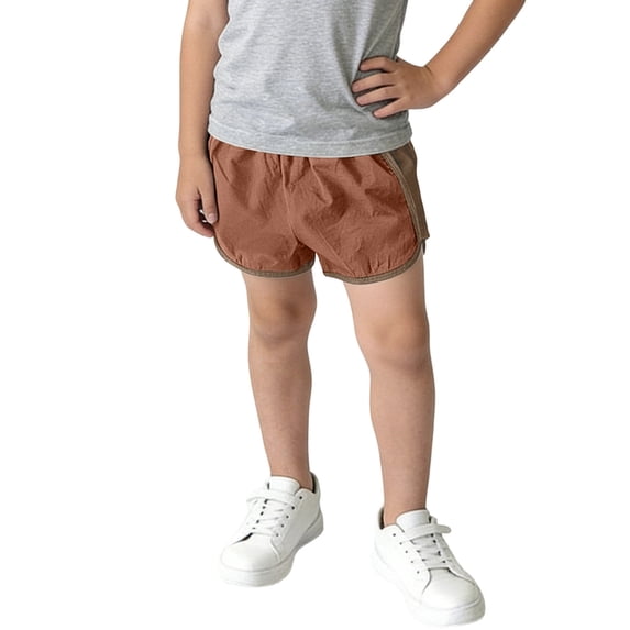 Edvintorg Boys Athletic Shorts Color Block Elastic Waisted Casual Running Basketball Short with Pockets Size 1-7