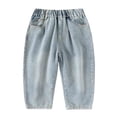 thumbnail image 1 of Edvintorg Boys Jeans Fashion Elastic Waisted Casual Denim Pants with Pockets Streetwear Cargo Pants For Boys 3-12 Years, 1 of 7
