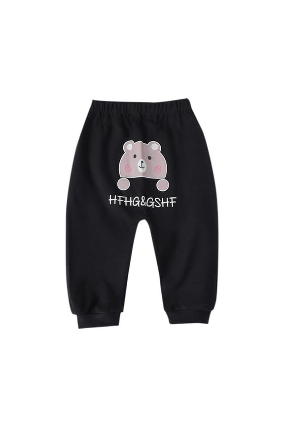 Boys Pants Cute Cartoons Printed Cotton Harem Pants Casual Elastic Waist Comfy Jogger Pants for Girls Sweatpants 1-6 Years Boys Athletic Pants