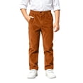 thumbnail image 1 of Edvintorg Boys' Pants Solid Color High Waisted Corduroy Trouser Fall Winter Stretch Casual Pant with Pocket Teen Clothes Size 5-16, 1 of 9
