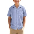 thumbnail image 1 of Edvintorg Boys Shirts Size 10-12 Lightweight Breathable Short Sleeve Turndown Collar Pullover Tops Boys Clothing Size 3-15, 1 of 8