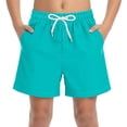 thumbnail image 1 of Edvintorg Boys Shorts Trendy Elastic Waisted Loose Casual Short with Drawstring Summer Vacation Beach Clothes Size 4-15, 1 of 6
