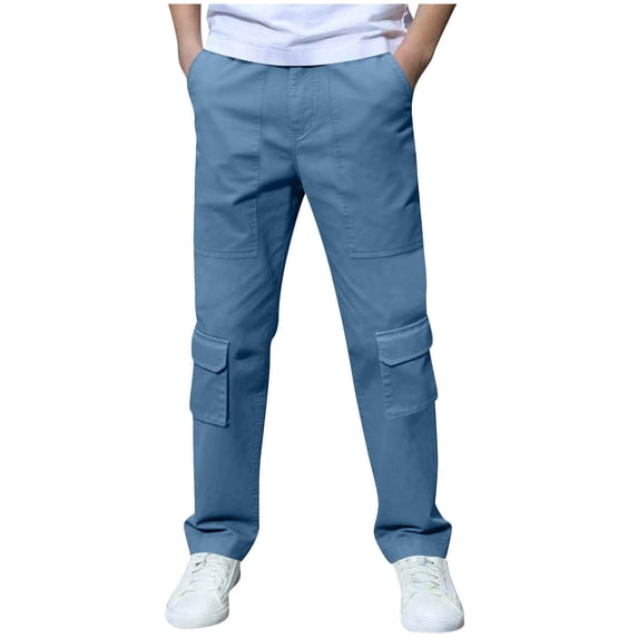 Edvintorg Boys Sweatpants Back To School Fashion Elastic Waisted Casual Athletic Joggers with Pockets Size 3-14