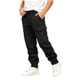 thumbnail image 1 of Edvintorg Boys Sweatpants Solid Color Casual Jogger Elastic Waisted Cuffed Athletic Pant with with Pocket Kids Clothes Size 5-14, 1 of 8