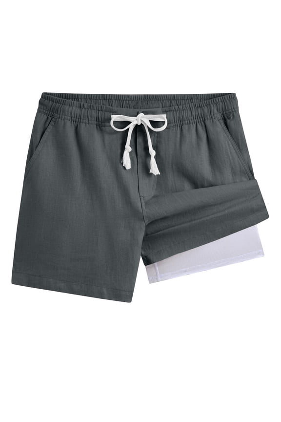 Boys Swim Trunks Lightweight Breathable Elastic Waisted Short with Compression Liner Beach Shorts Size 4-15