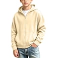 thumbnail image 1 of Edvintorg Boys Zip up Hoodie Long Sleeve Loose Hooded Sweatshirt Fall Winter Casual Top with Pocket Clothes for Teens Size 4-15, 1 of 9