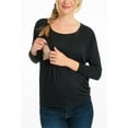 thumbnail image 1 of Edvintorg Breastfeeding Shirts Women Fall Maternity Clothes Fashion Solid Color Long Sleeve Round Neck Casual Nursing Tops Blouse Pregnancy Announcement Shirts, 1 of 4