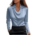 thumbnail image 1 of Edvintorg Business Casual Tops for Women Long Sleeve Collared Office Work Shirt Dressy Casual Blouses Blusas Elegantes Para Mujer, 1 of 8