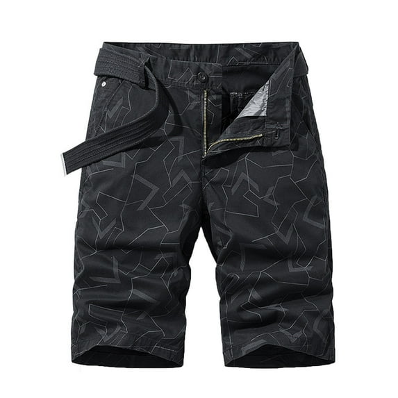 Edvintorg Cargo Shorts For Men Clearance Stripe Directional Sign Work Shorts Mid-Waist Multi-Pocket Five-Piece Pants Casual Shorts Workout Shorts Men