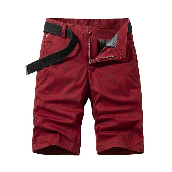 Edvintorg Cargo Shorts for Men Stripe Directional Sign Work Shorts Mid-Waist Multi-Pocket Five-Piece Pants Casual Shorts Workout Shorts Men