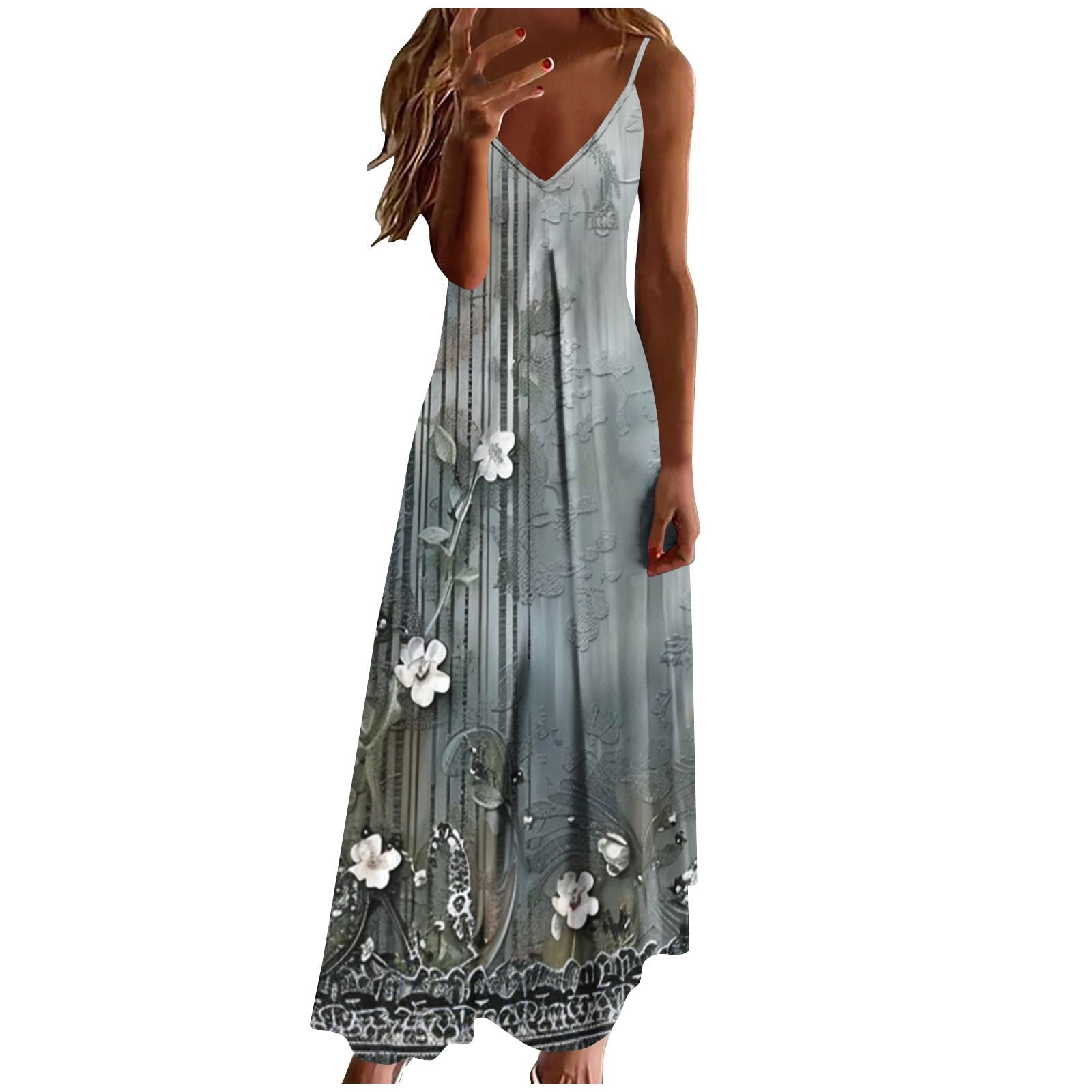 Edvintorg Casual Dresses for Women 2026 Summer Beach Loose Maxi Dress ...