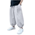 thumbnail image 1 of Edvintorg Children's Casual Pants Fashion Solid Color Elastic Waist Baggy Trousers with Pockets Kids Clothes Boys School Clothing 3-15 Years, 1 of 3