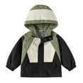 thumbnail image 1 of Edvintorg Children's Windbreaker Patchwork Long Sleeve Hooded Casual Outerwear with Zipper Fall Winter Outdoor Sports Jacket Coat Boys Clothes 2-12Y, 1 of 3