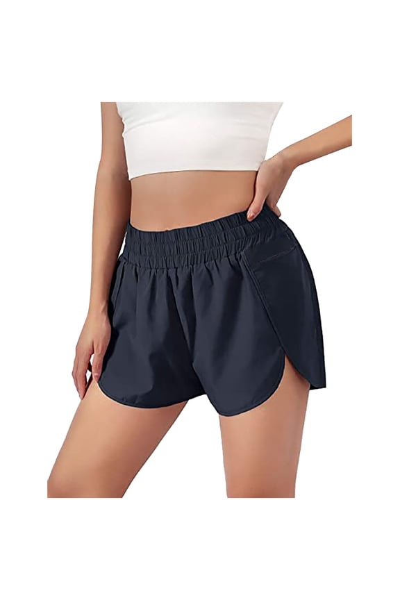 Sports Shorts Women Summer 2025 New Candy Color Workout Shorts Casual Lady Elastic Waist High Waist Pockets Short Pants Female Xs-2Xl