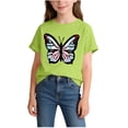 thumbnail image 1 of Edvintorg Clothes for Girls Fashion Printed Short Sleeve Crewneck Casual Pullover Tops Summer Girls Clothes Size 2-14, 1 of 5