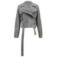 thumbnail image 1 of Edvintorg Corduroy Cropped Jacket Women's Fashion Lapel Long Sleeve Casual Jacket Coats with Zipper Chaqueta Mujer, 1 of 7