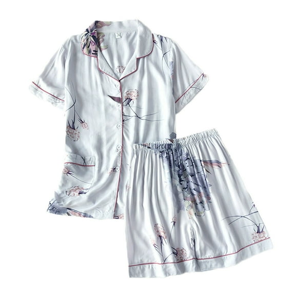 Edvintorg Cotton Pajamas For Women Clearance 2 Piece Outfits Pajamas Sets Women's Pajamas Sleepwear Loungewear Sets Spring Summer Homewear