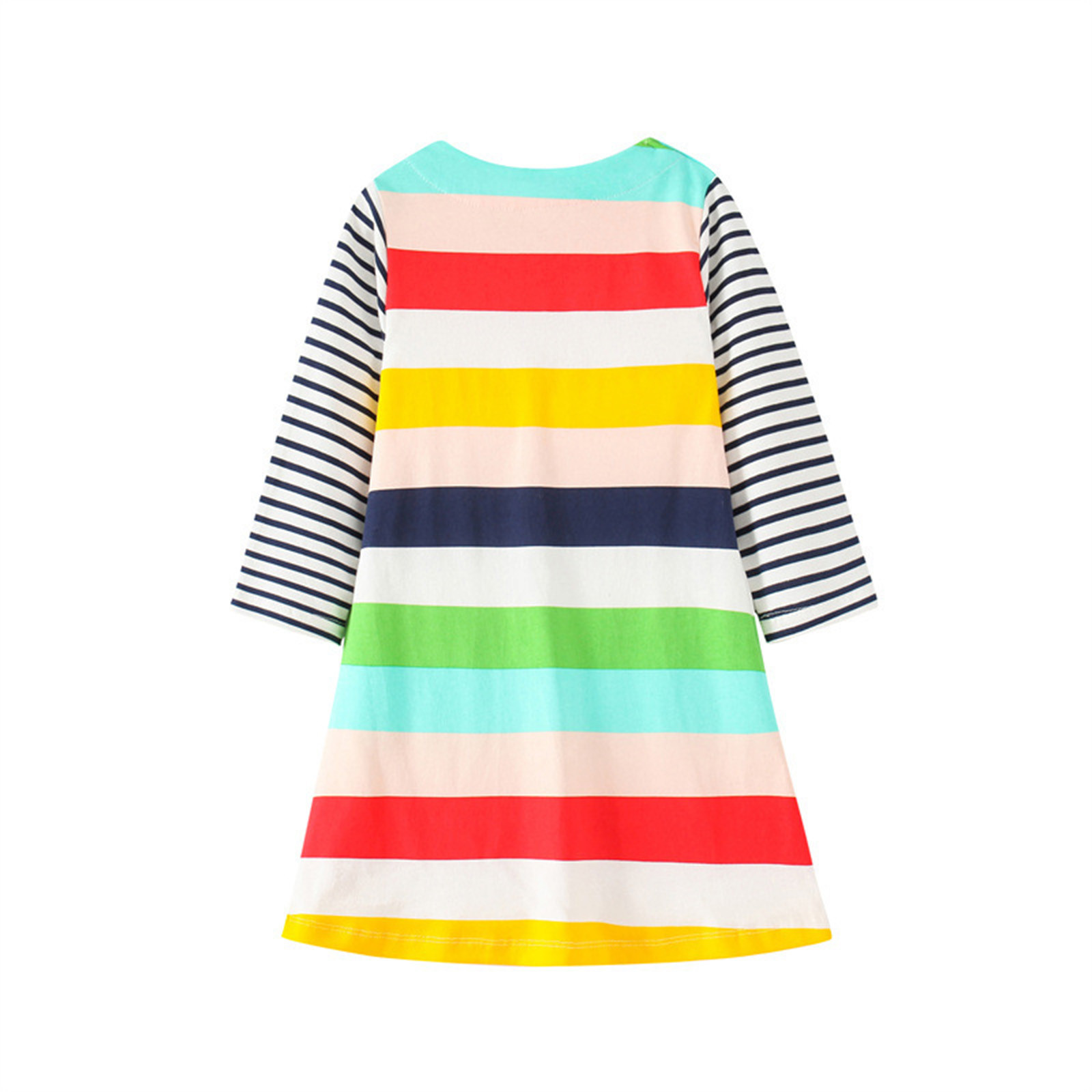 Cute Little Girls Dresses Clearance Long Sleeve Striped